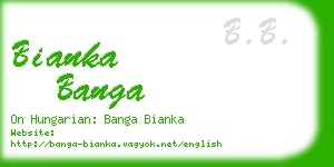 bianka banga business card